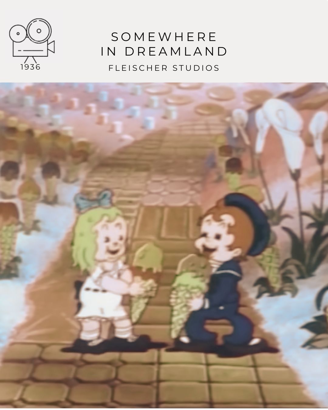 Explore Somewhere in Dreamland (1936), Fleischer Studios’ first Technicolor cartoon. A powerful Depression-era tale of poverty, fantasy, and kindness, blending realism with heartfelt animation magic.